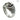 Flame Skull Ring: 925 Sterling Silver