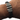 Stainless Steel tribal bead and clip on Flat Leather Braided BRACELET