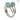 SilverNess Women's Jewellery 3 x Larimar stones : 925 Sterling Silver