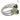 3 x Peridot stones rings