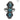 3 x Larimar stones rings