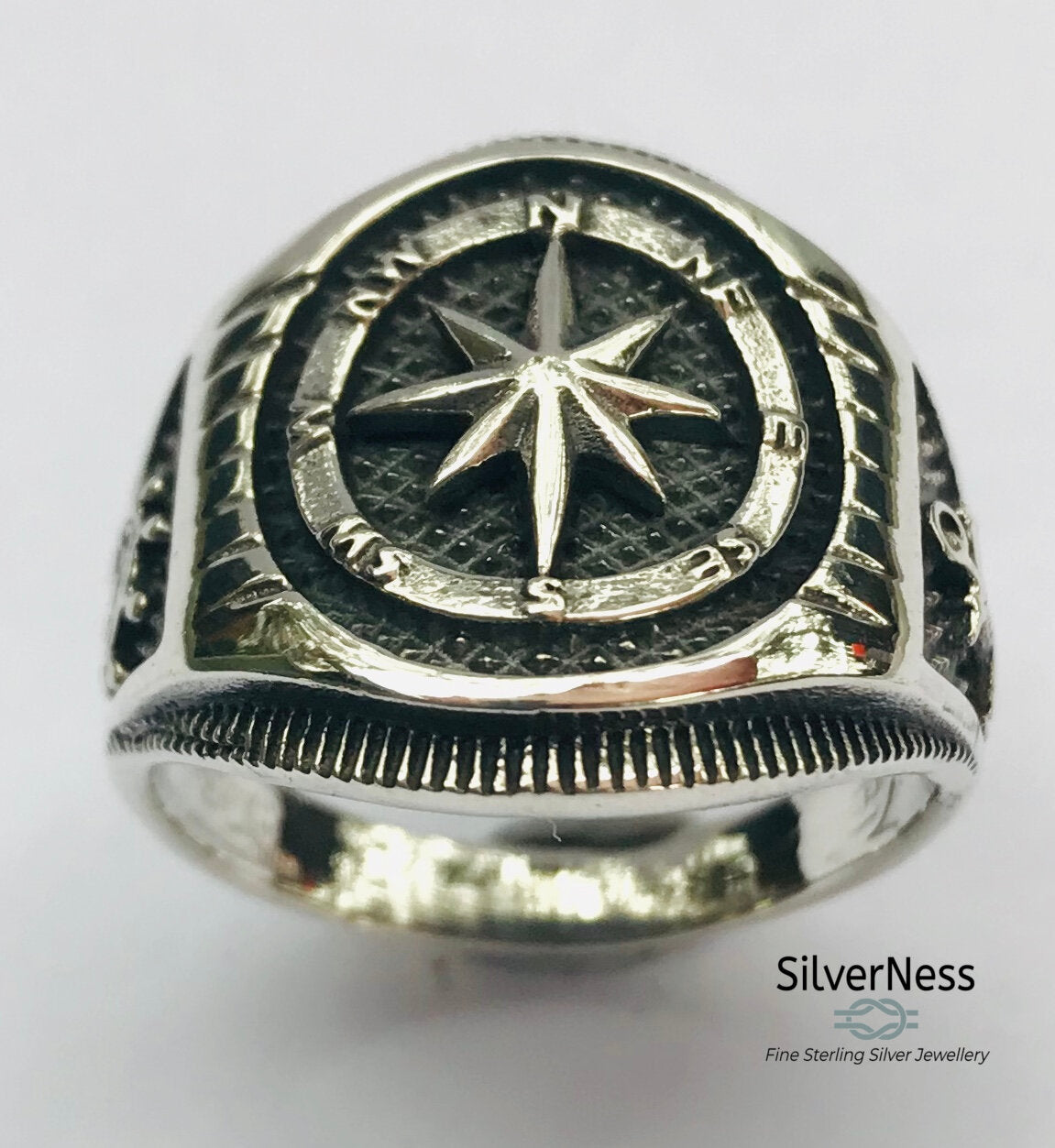 Nautical Compass Ring – Silverness Jewellery